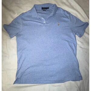 Polo Ralph Lauren Classic Fit Blue Polo Shirt Pony Logo Mens Large L